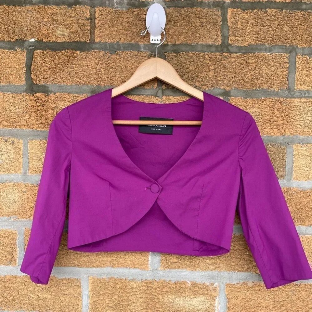 Flavio Castellani Fuchsia bolero jacket 42